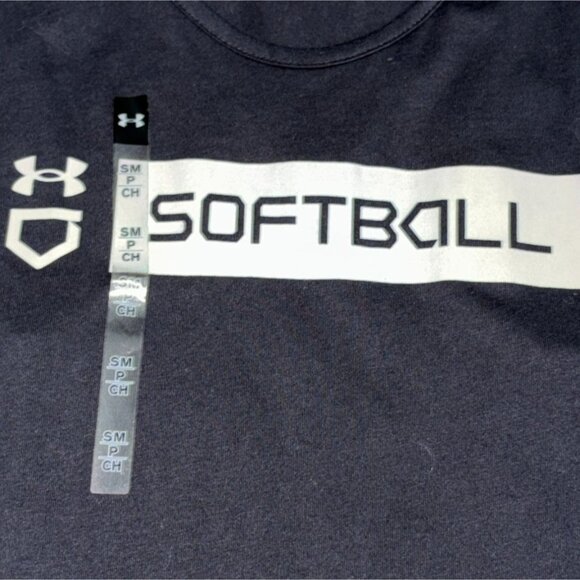 Under Armour Womens 'Softball' Loose Fit Tank Top-Black/Gray-Size Small-NWT - Picture 2 of 5